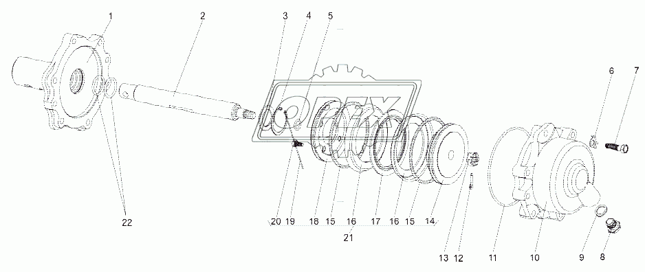 Цилиндр с поршнем 201-1722020