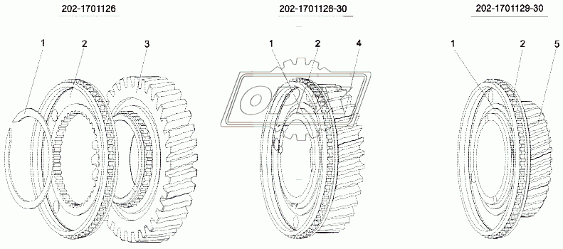 Шестерня 2-й, 3-й, 5-й передачи