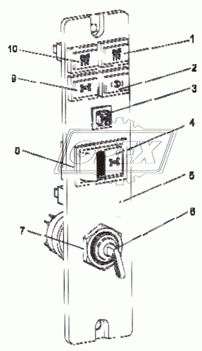 Панель переключателей 79092-3800015-10