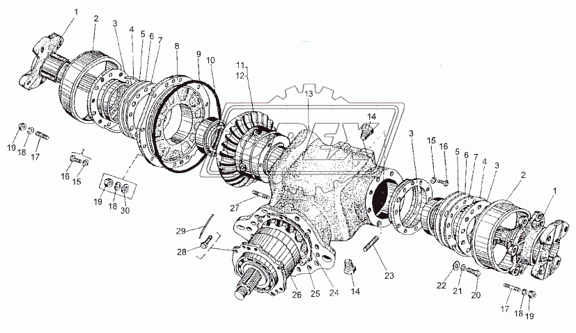 Редукторы главной передачи 7917-2322004, 7929-2402004