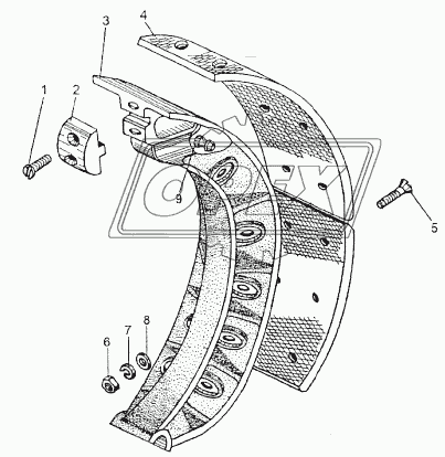 Колодка тормоза 543-3501090-A