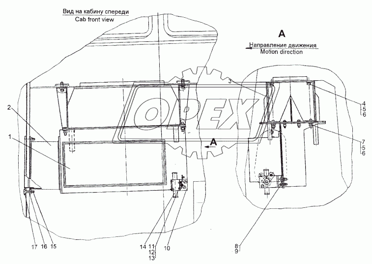 Установка отопителя