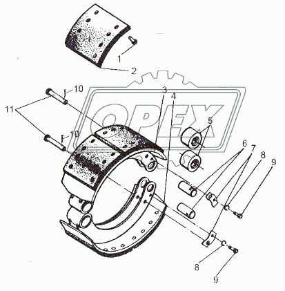 Колодка тормозная 9919-3501090, 9919-3501091