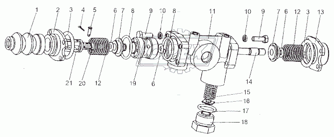 Кран накачки шин 543-4222010-21