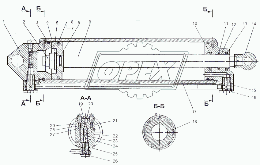 Цилиндр гидравлический 79092-5003010-10