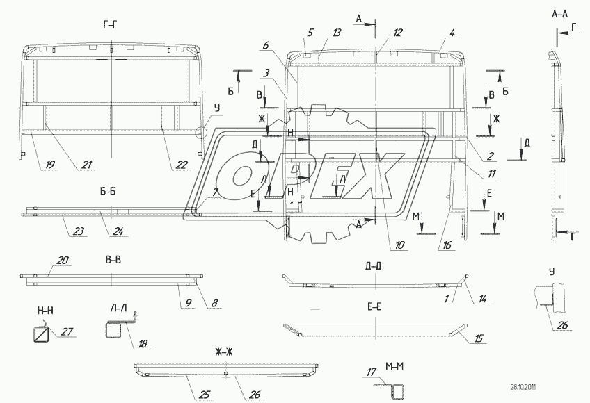 5299-5601010-01 – Каркас задка