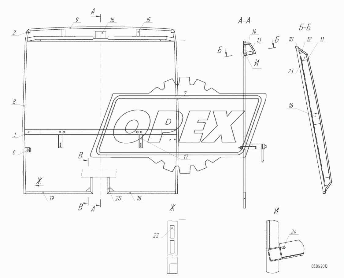 5299-102-5301010 – Каркас передка