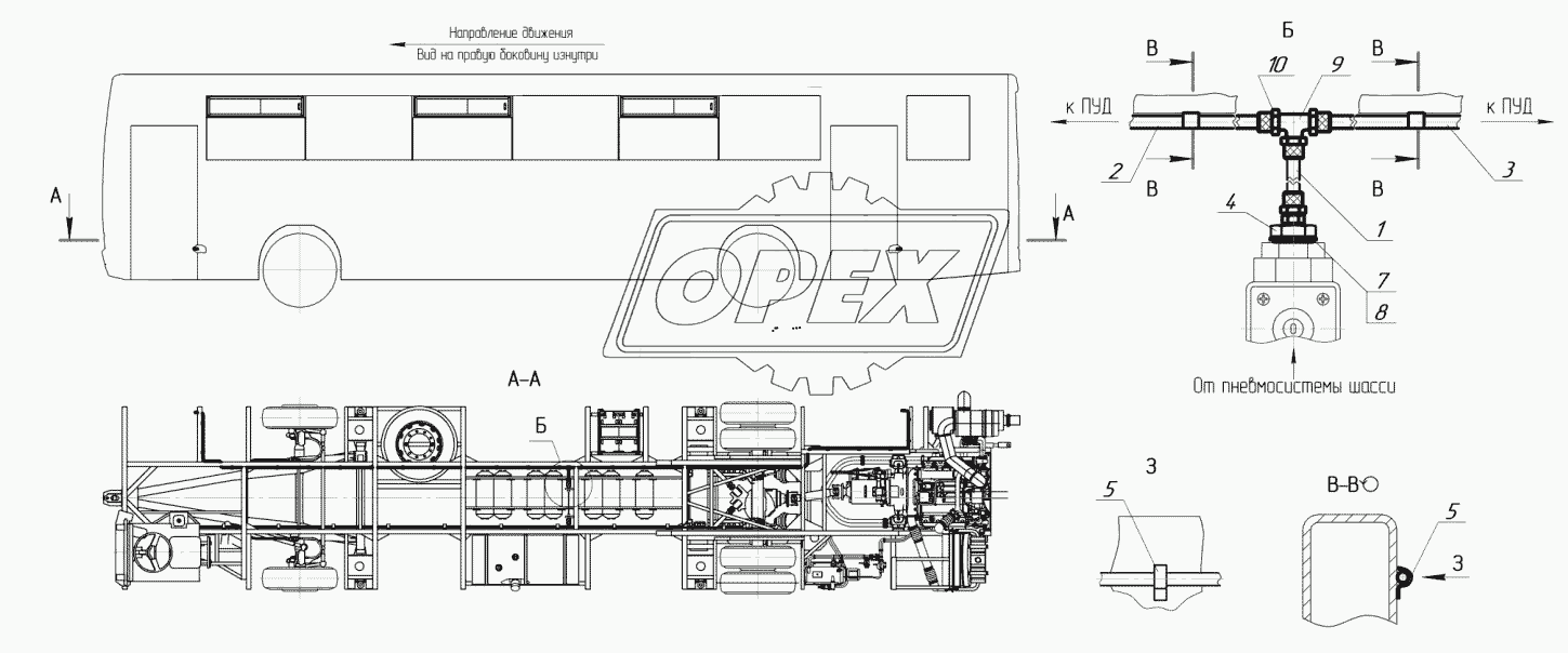 5299-08-6101080 – Установка пневмосистемы к ПУД