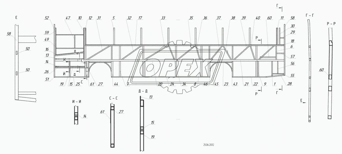 5299-08-5401011 – Каркас левой боковины