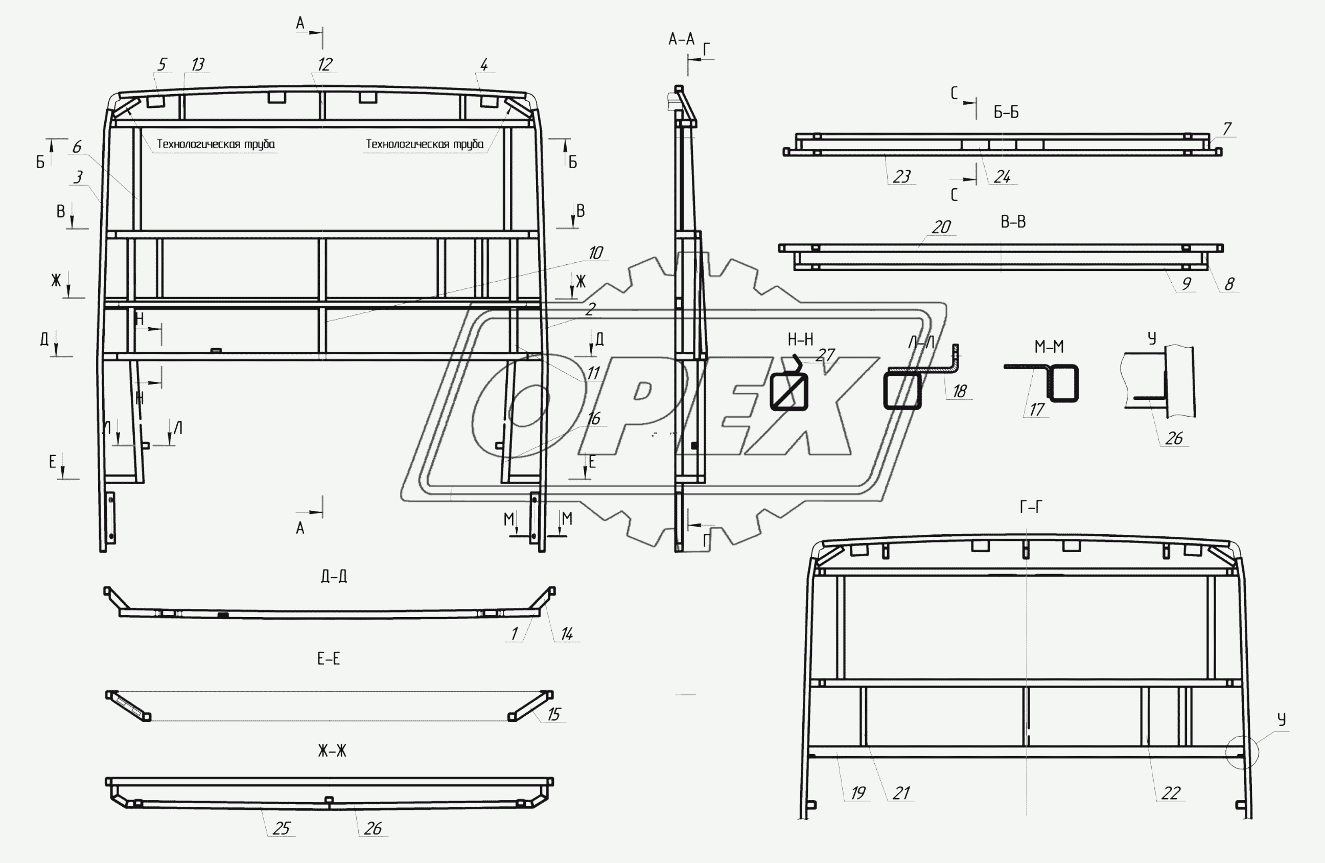 5299-23-5301010 – Каркас передка