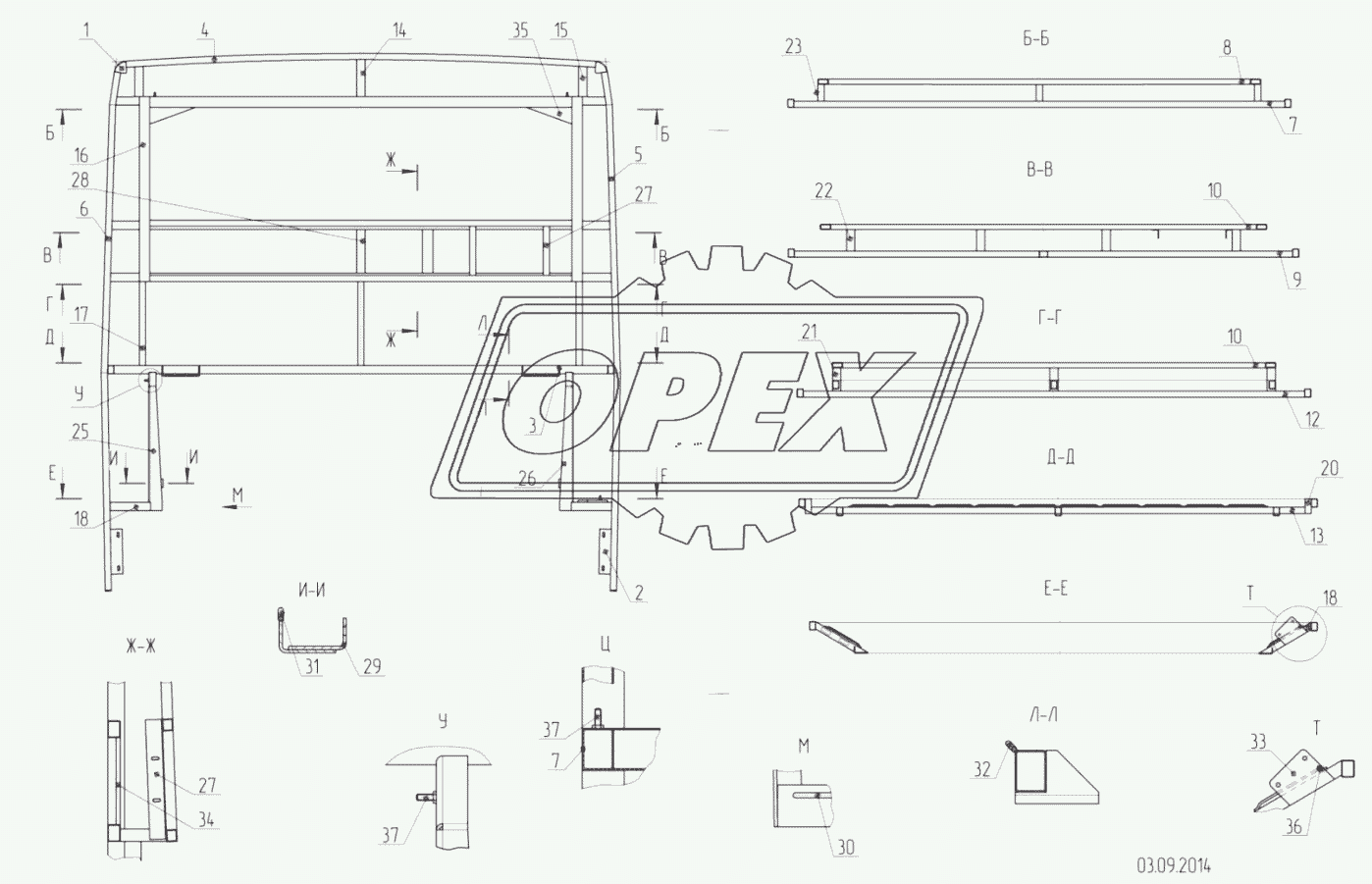 5299-102-5601010 – Каркас задка