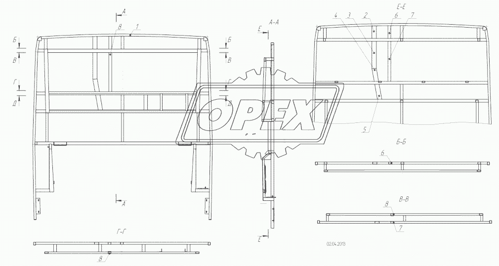 52994-102-5601010 – Каркас задка