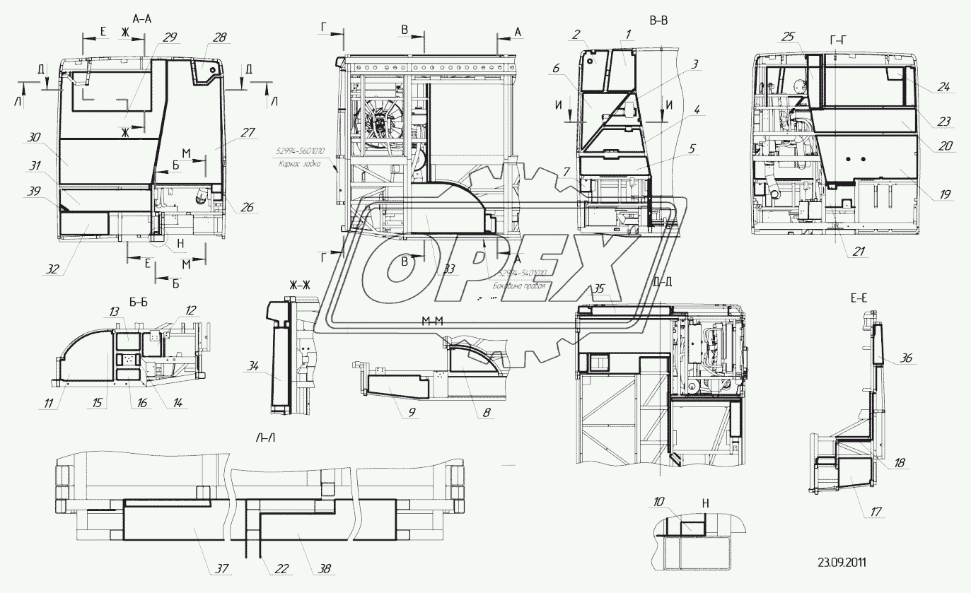 52994-5601710 – Установка панелей мотоотсека