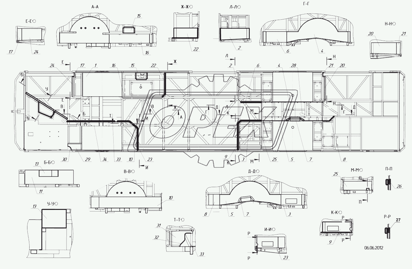 52994-5101300 – Облицовка каркаса пола