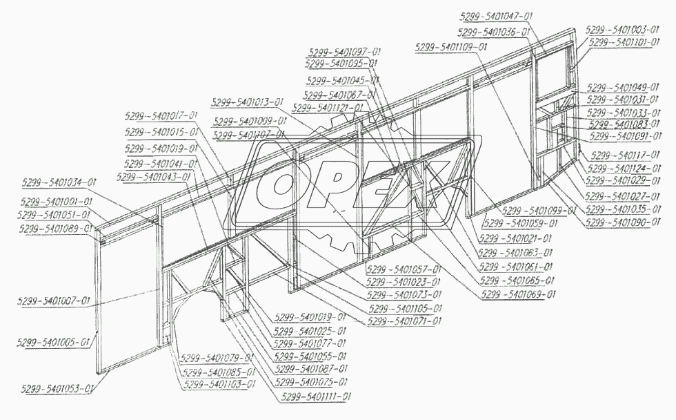 Каркас правой боковины