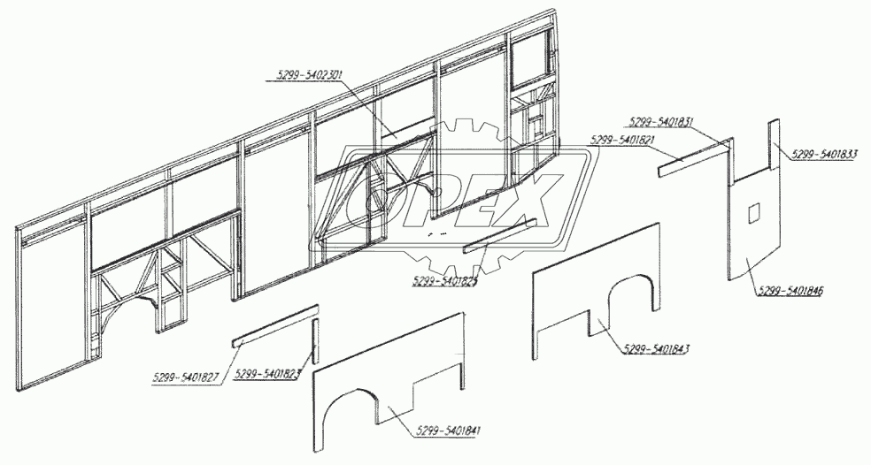 Установка панелей наружной облицовки правой боковины