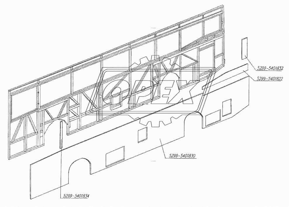 Установка панелей наружной облицовки левой боковины