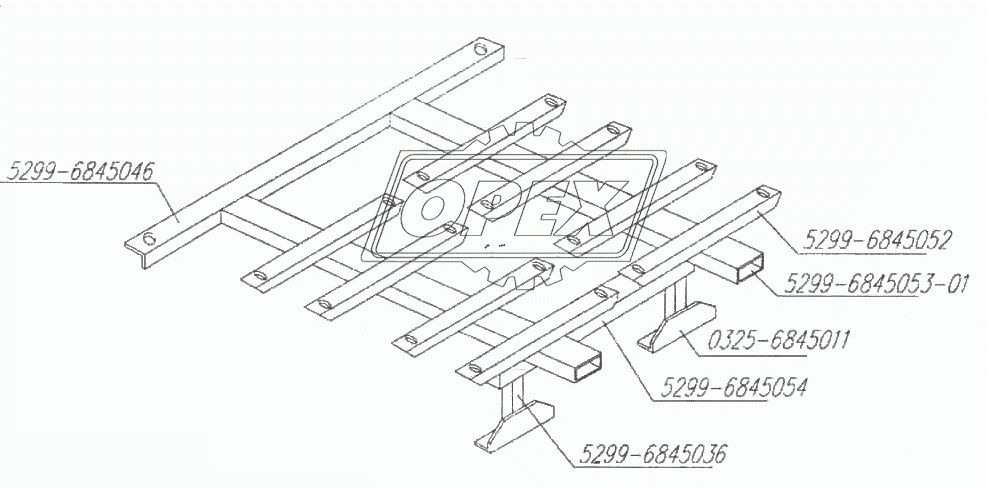 Каркас сиденья сдвоенного