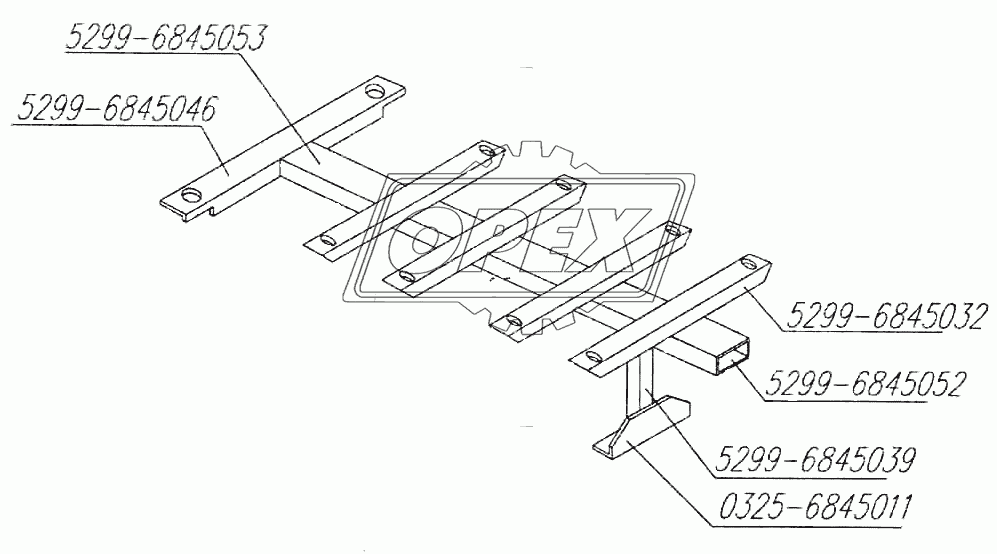 Каркас сиденья двухместного