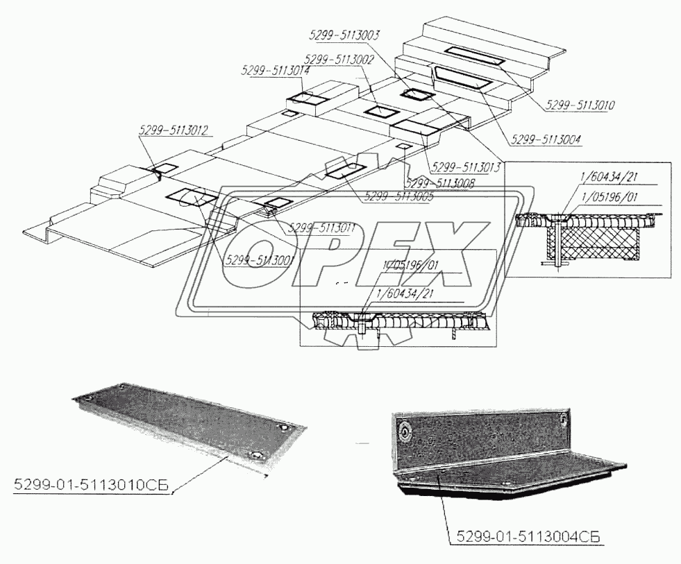Установка люков пола