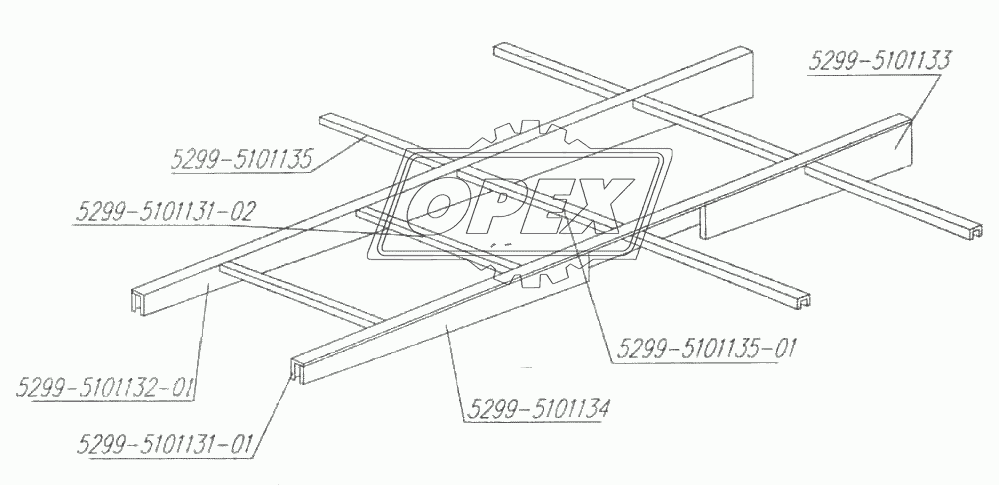 Каркас наклонного пола