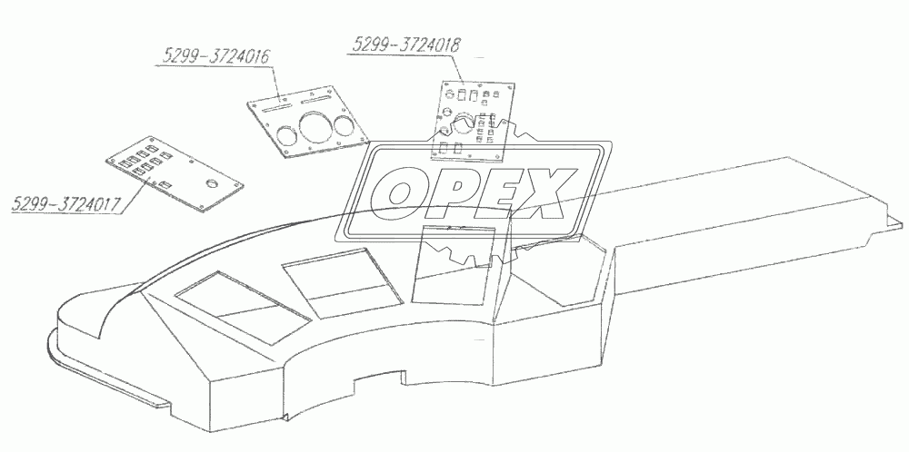 Панель водителя "Торпедо" 5299-5326100