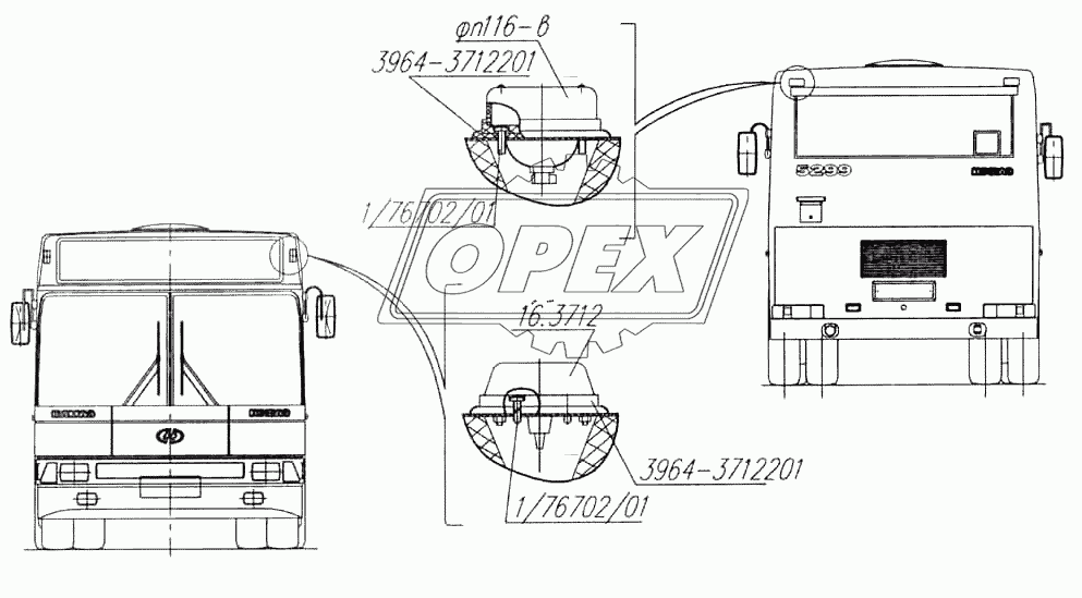 Установка наружной светотехники (передок, задок)