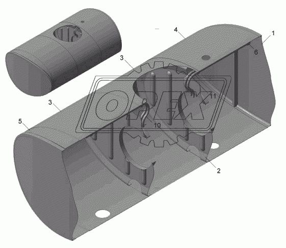 2Э66061-8513025 Отсеки корпуса цистерны  (сварные)