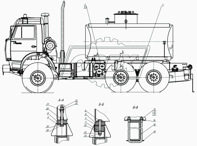 2Э66061-8516000 Установка цистерны