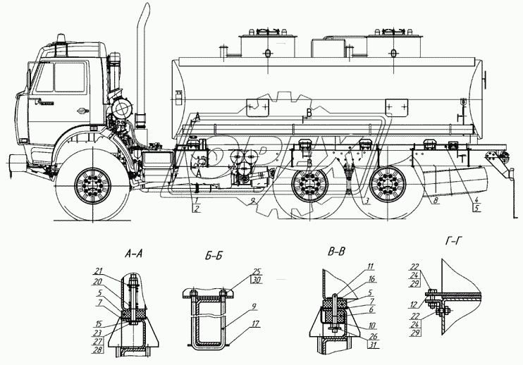 66062-8516000 Установка цистерны