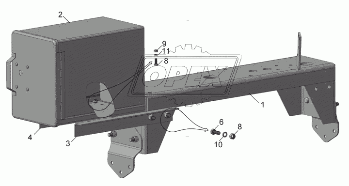 66063-3919005 Установка ящика для ЗИП