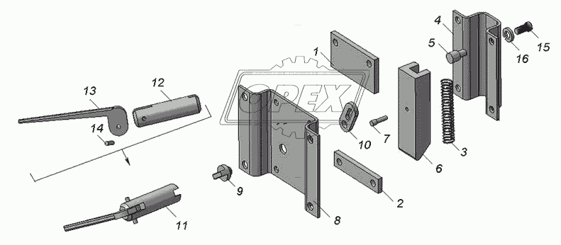 9674-3919040 Замок с защелкой типа ЗМЧ