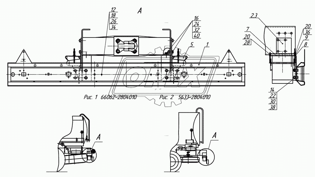 5633-2804010, 66062-2804010 Установка заднего буфера