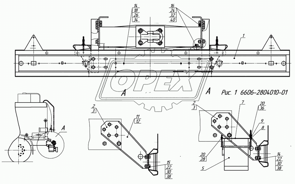 6606-2804010, 6606-2804010-01 Установка заднего буфера