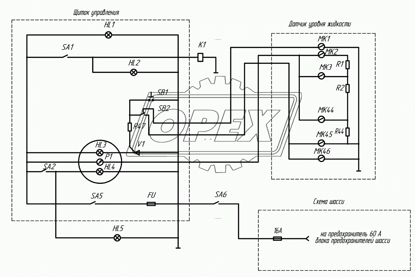 2Э66061-3729010Э3 Схема электрическая принципиальная