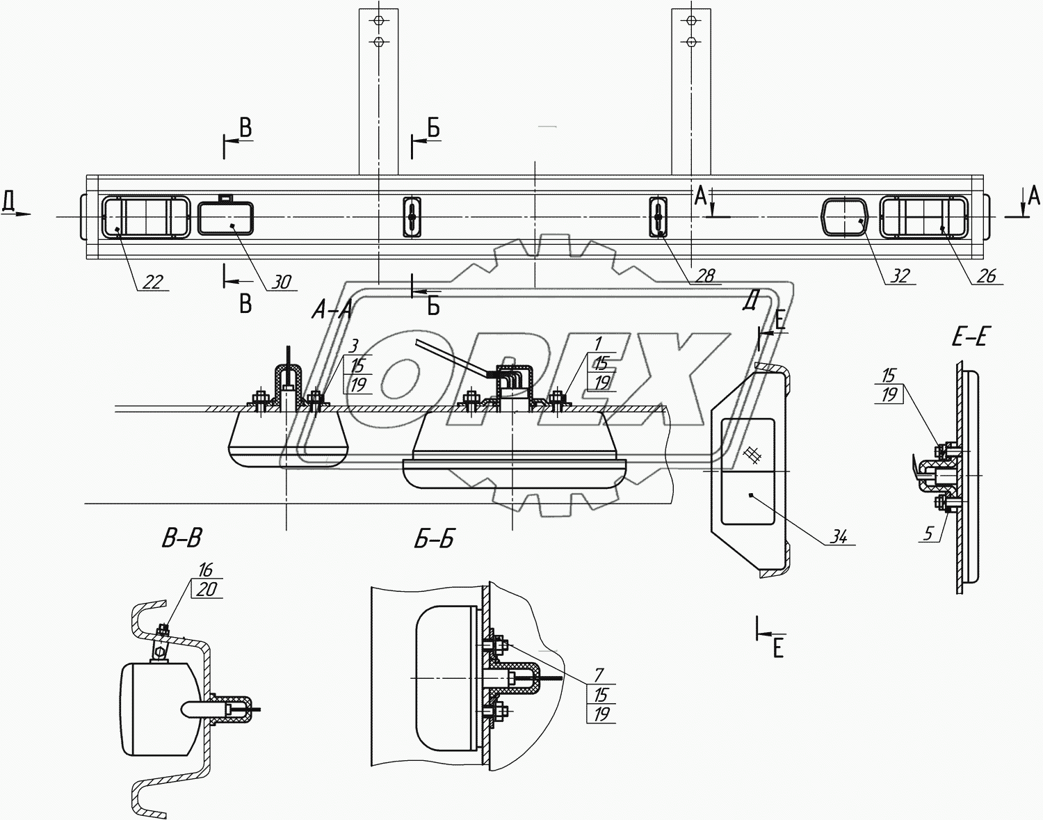 66063-3716050 Установка задних фонарей