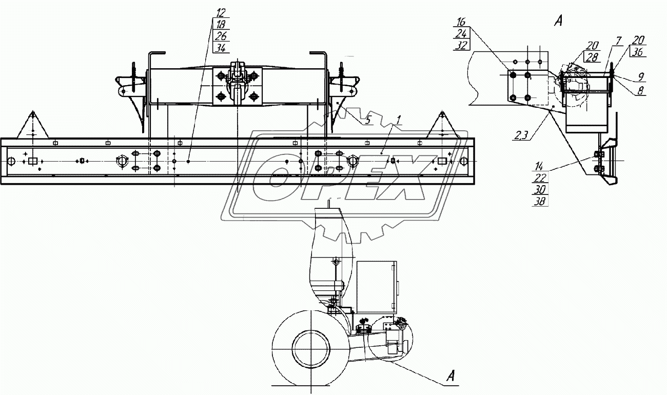 66061-2804010 Установка заднего буфера