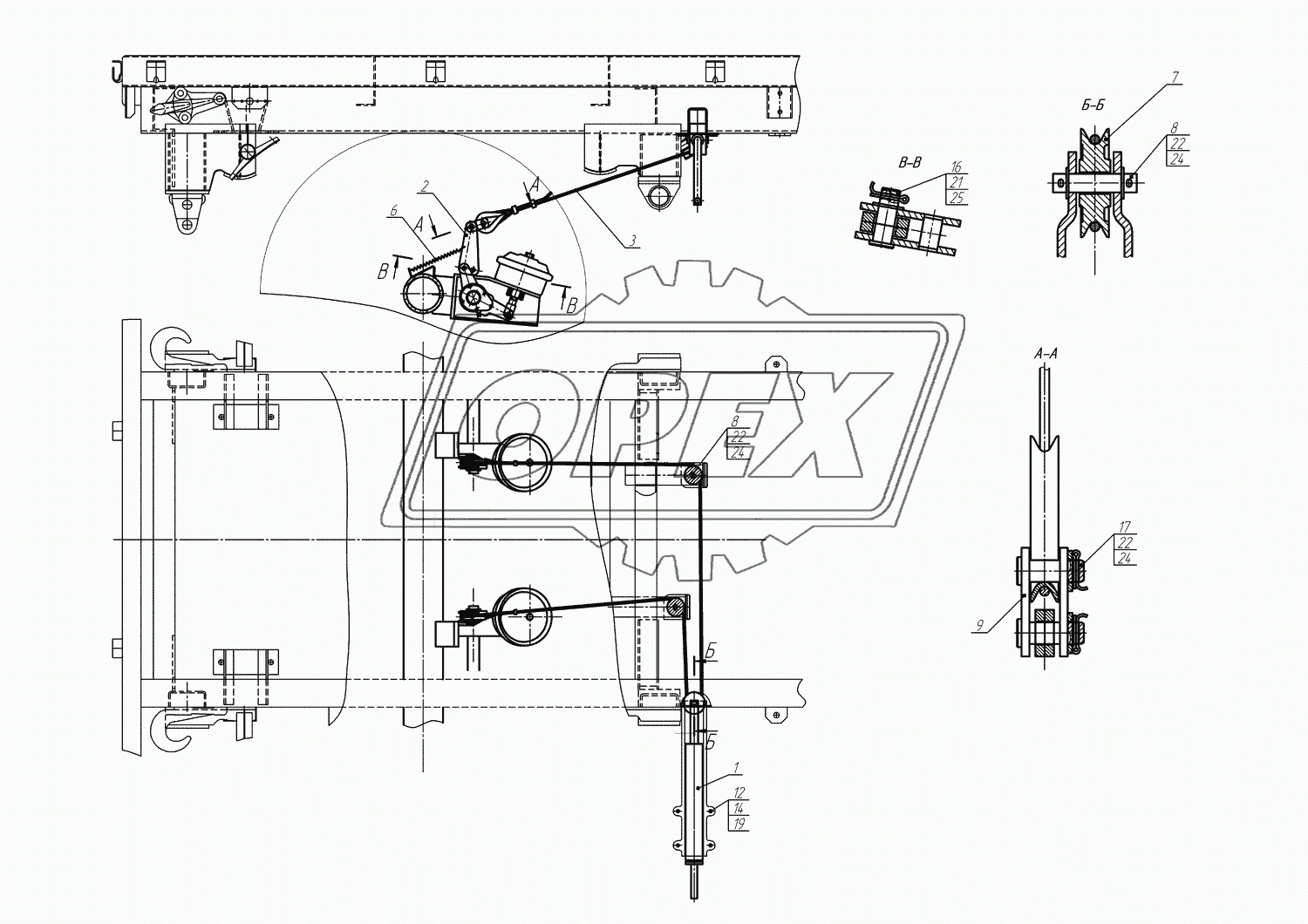 8602-3508001 Установка стояночного тормоза