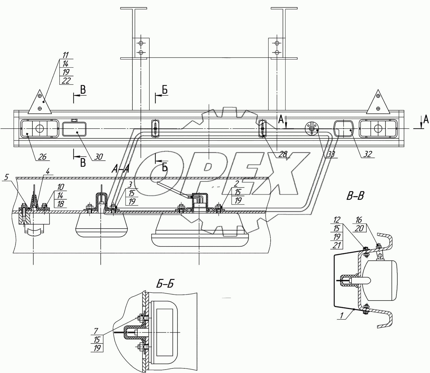 96741-3716010 Установка задних фонарей