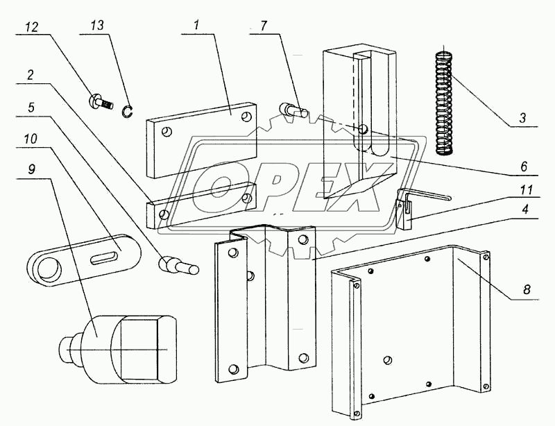 Замок с защелкой 9674-3919040