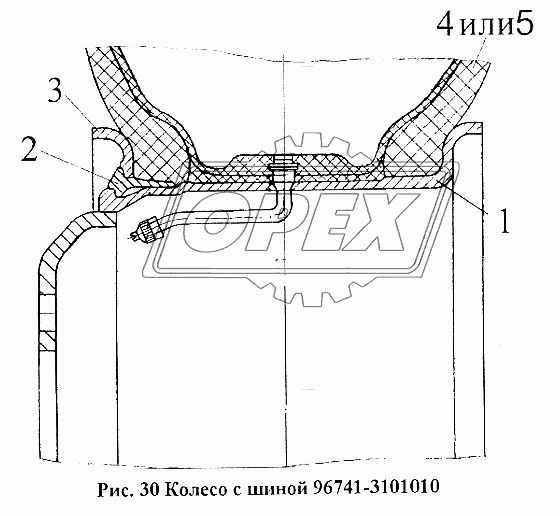 Колесо с шиной 96741-3101010