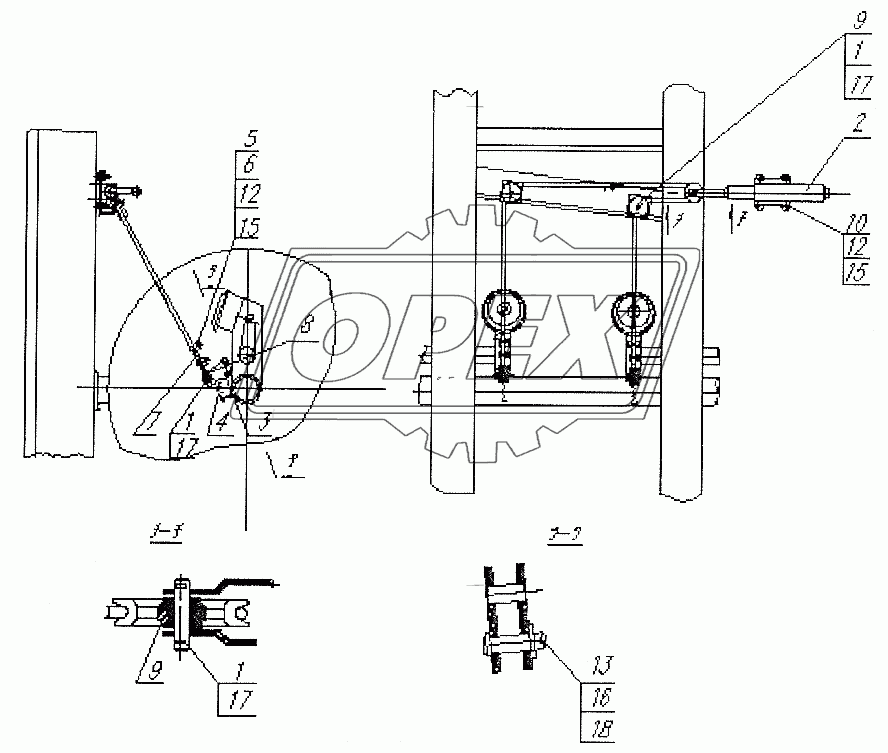 Установка привода стояночного тормоза 96742-3508001