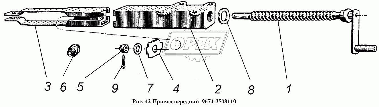 Привод передний 9674-3508110