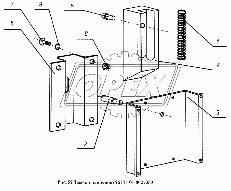 Замок с защелкой 96741-01-8027050