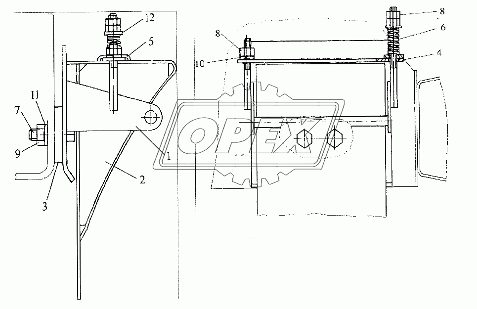 Установка противооткатных упоров 96741-3926010