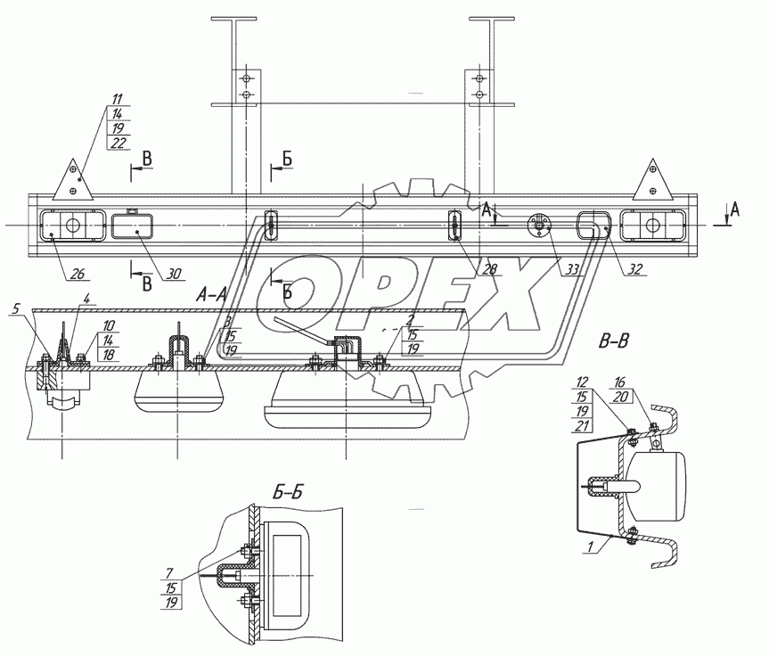 96741-3716010 Установка задних фонарей