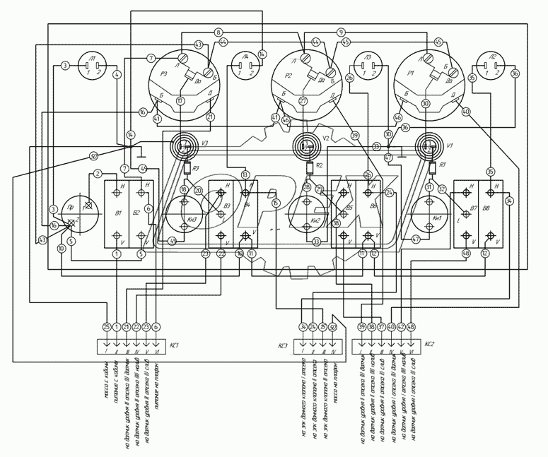 9693-3718400Э4 Схема электрическая щитка