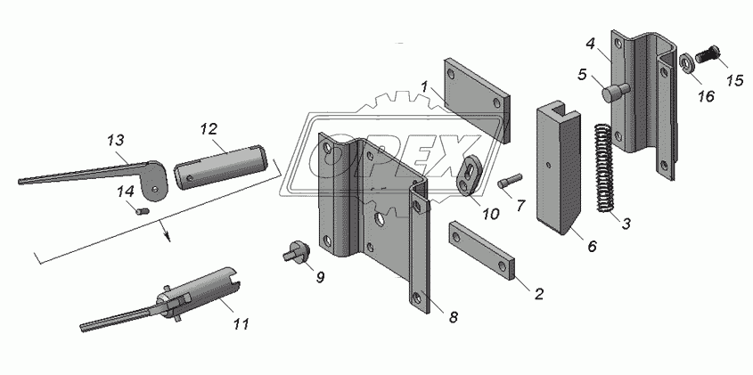 9674-3919040 Замок с защелкой типа ЗМЧ