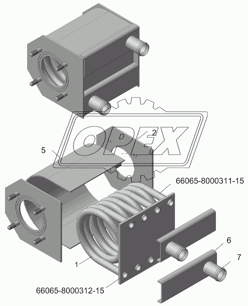 66065-8000300-15 Охладитель масла (сварной)