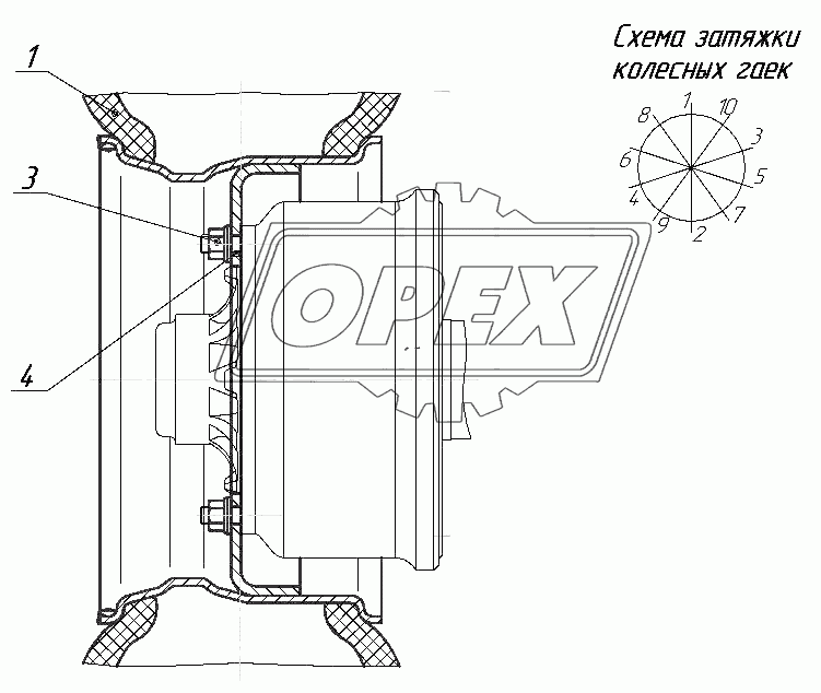 96894-3101003 Установка колес